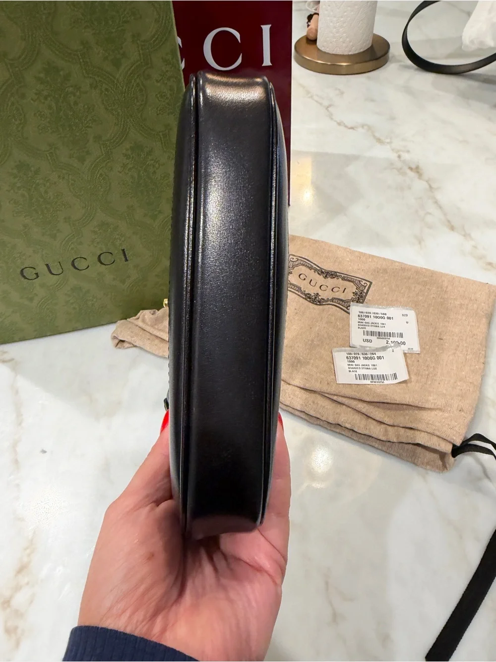 Gucci Mini Jackie Black Leather Handbag